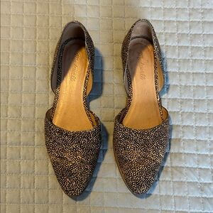 Madewell Women's Speckled Black and Tan Flats